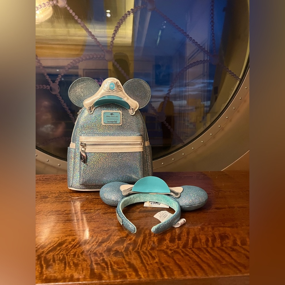 Loungefly Exclusive Disney Cruise Line 25th Anniversary Silver Anniversary Set